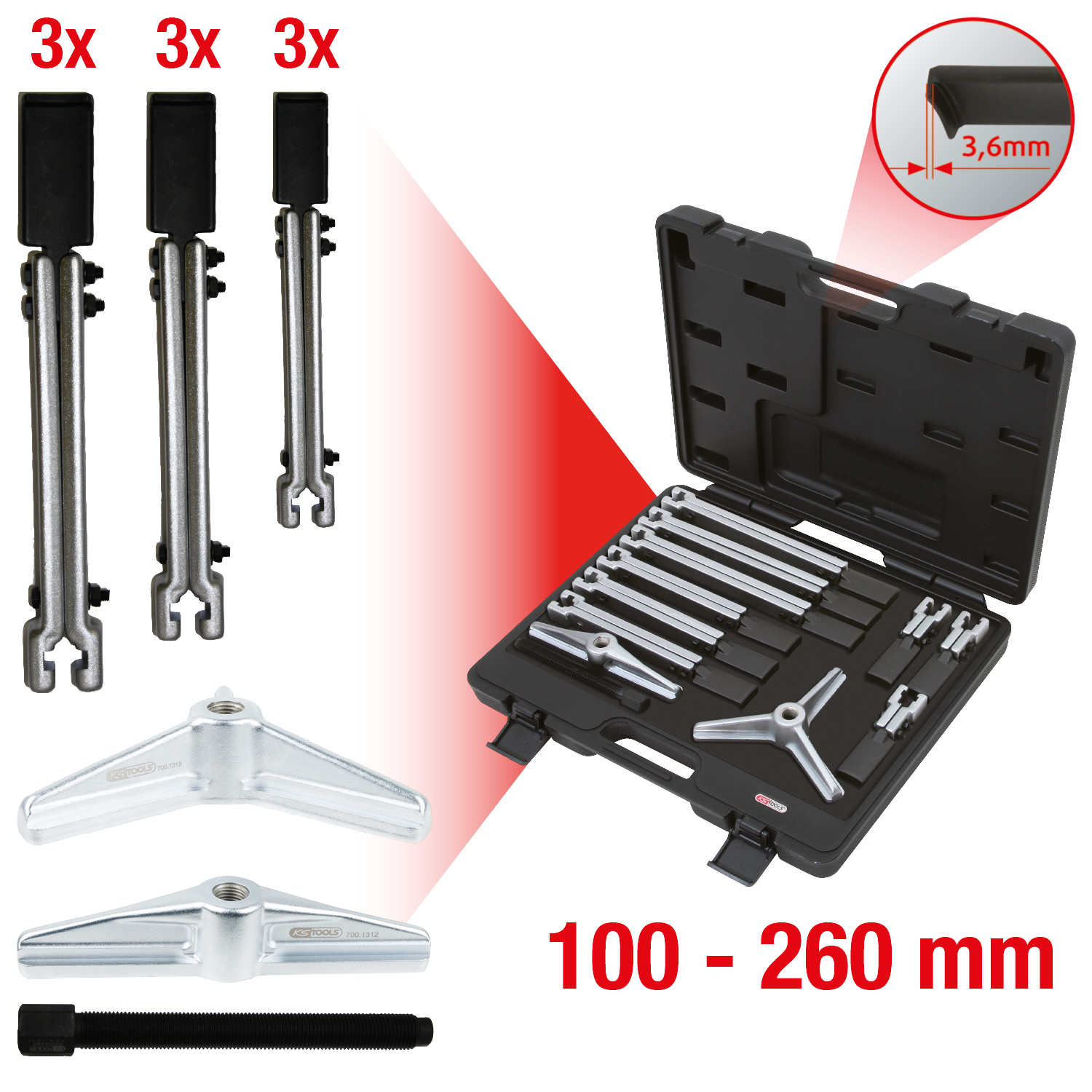 KS Tools Universal-Abzieher-Satz, 12-tlg