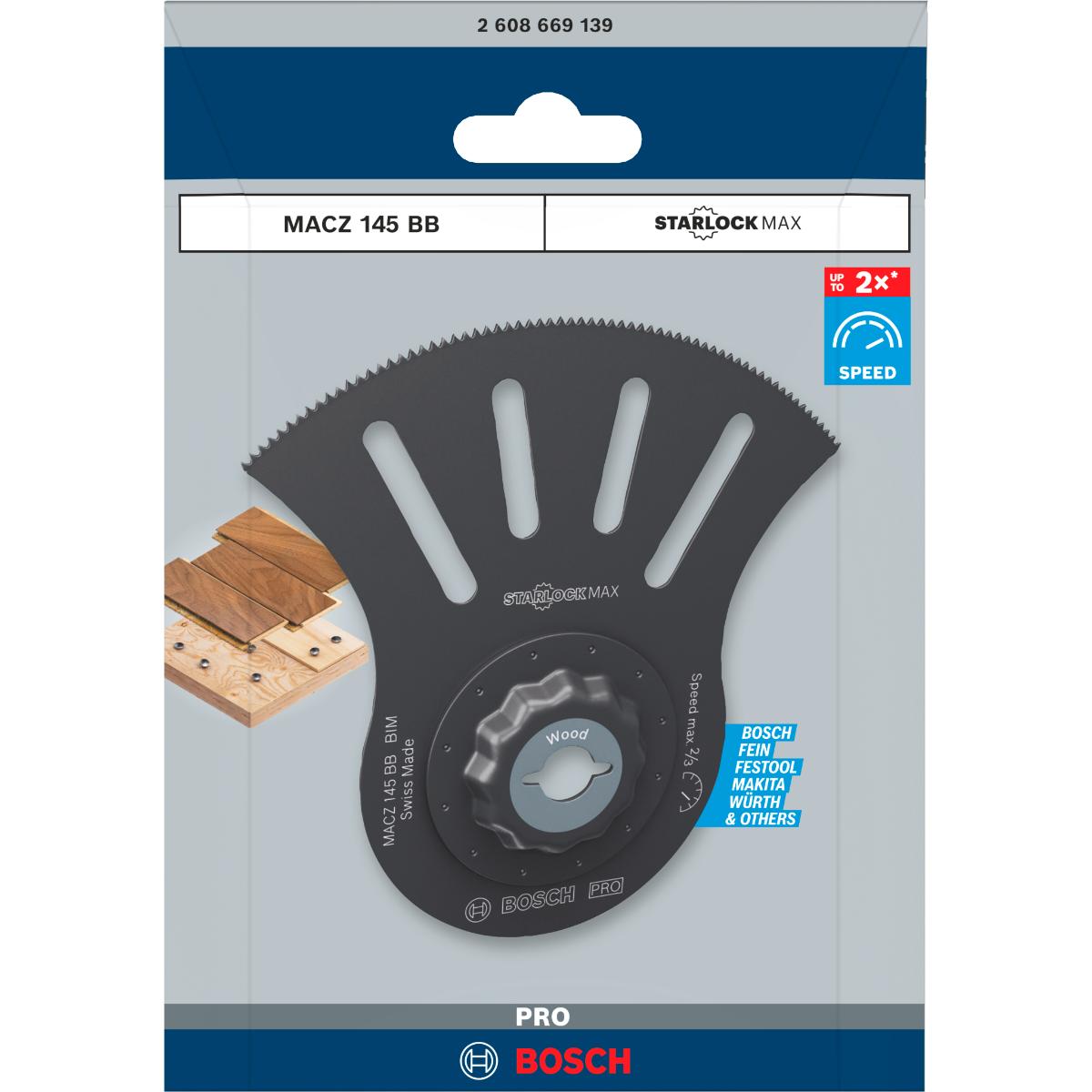 Bosch PRO MACZ 145 BB Blatt für Multifunktionswerkzeuge,100 x 50 mm