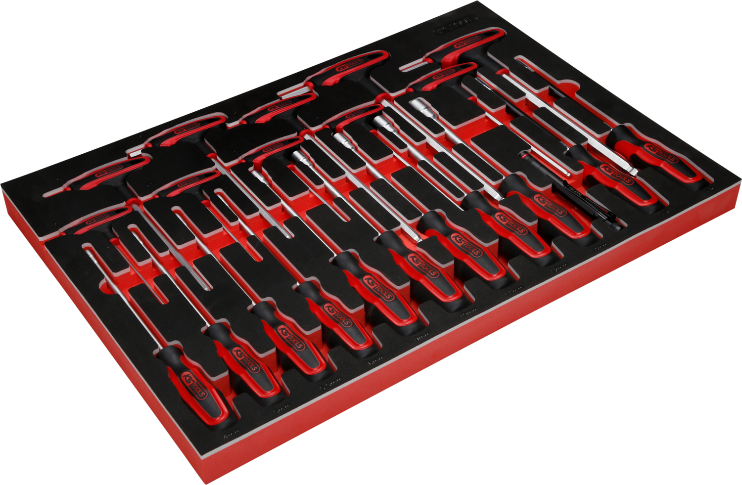 KS Tools T-Griff- und Schraubendreher-Satz in Schaumstoffeinlage, 22-tlg