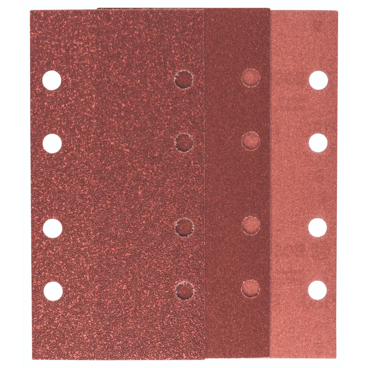 Bosch Schleifblatt-Set für Schwingschleifer K=60/120/180, 93 x 185 mm, 8 Loch, 10-tlg.
