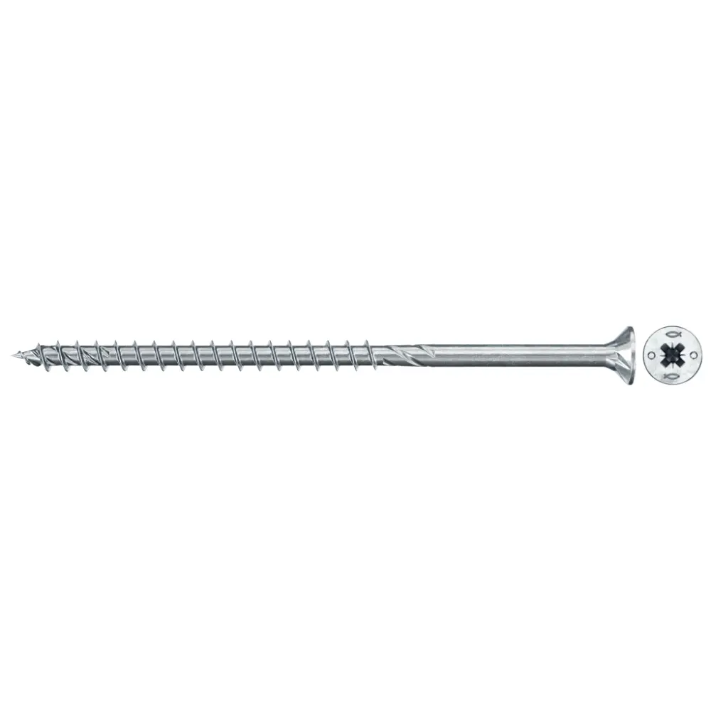 Fischer Spanplattenschraube 5,0x120 PowerFast FPF II CZP BC, Senkkopf, Kreuzschlitz PZ, Teilgewinde