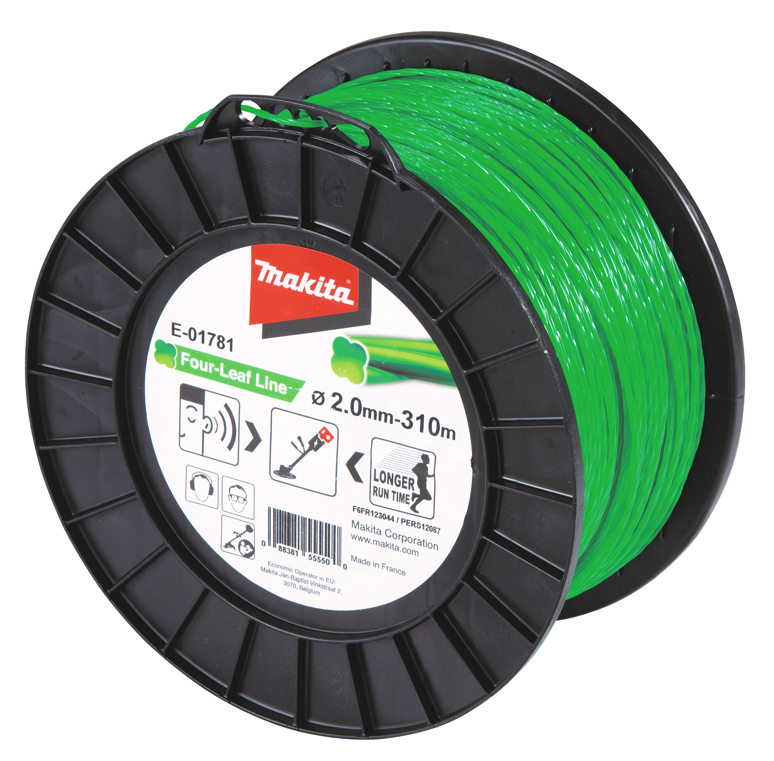Makita Mähfaden Four-Leaf, 2,0 mm - 310 m - grün - E-01781