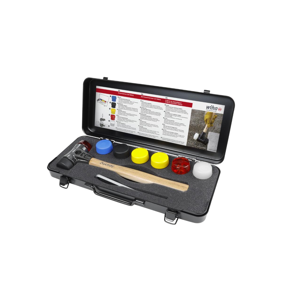 Wiha Schonhammer Set Safety mit gemischten Schlagköpfen 9-teilges Set mit Box