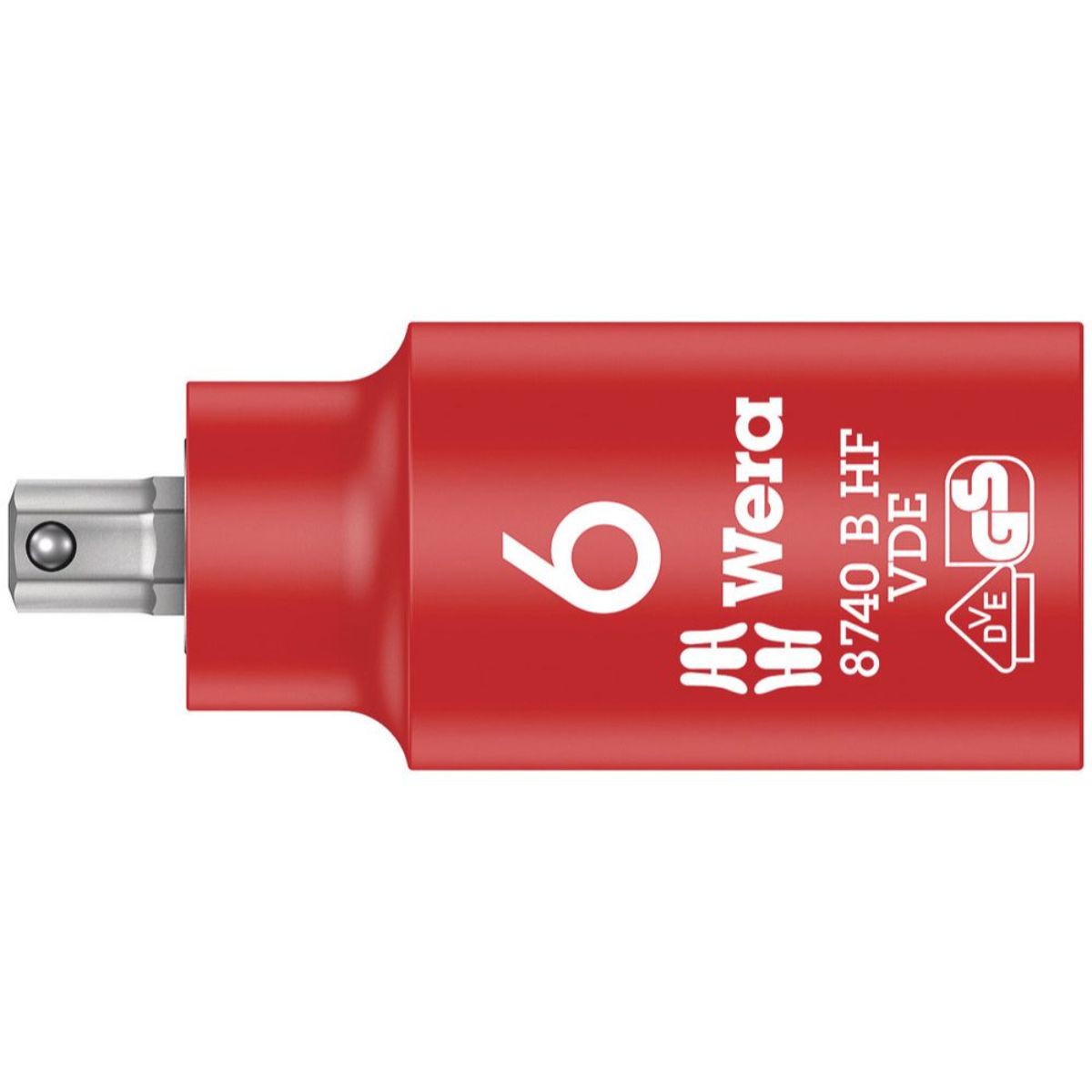 Wera 8740 B VDE HF Zyklop Bitnuss, isoliert + 3/8"-Antrieb + Haltefunktion für Innen-6-kant