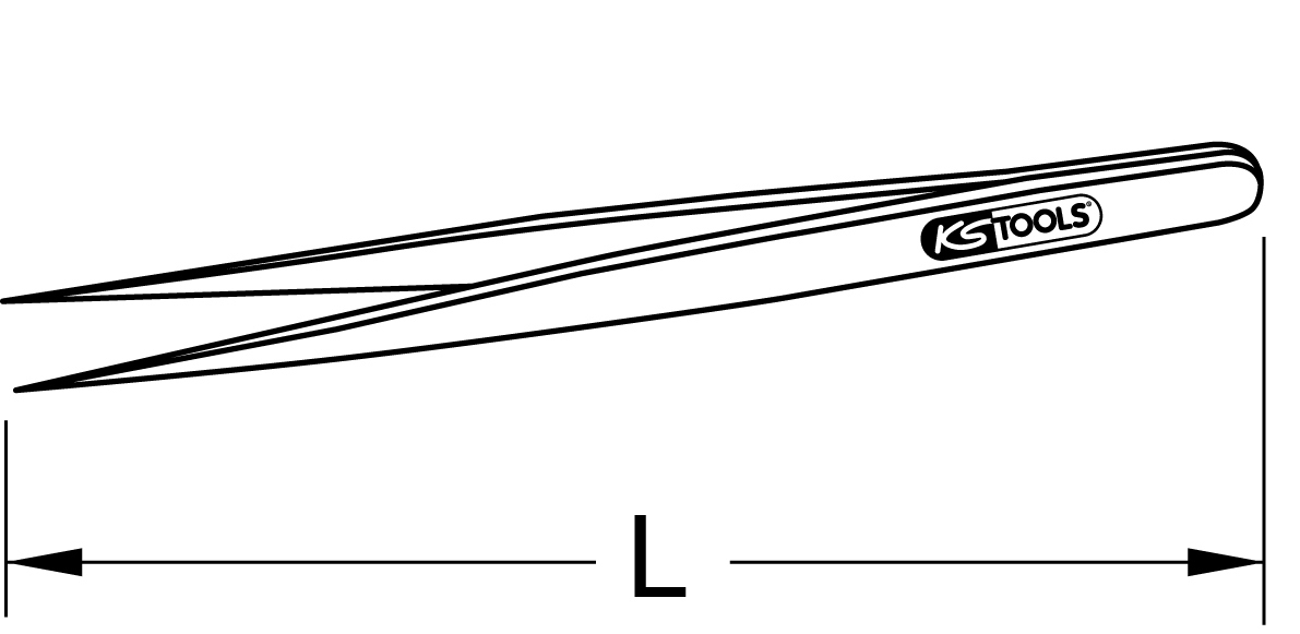 KS Tools BRONZEplus Pinzette 100 mm 