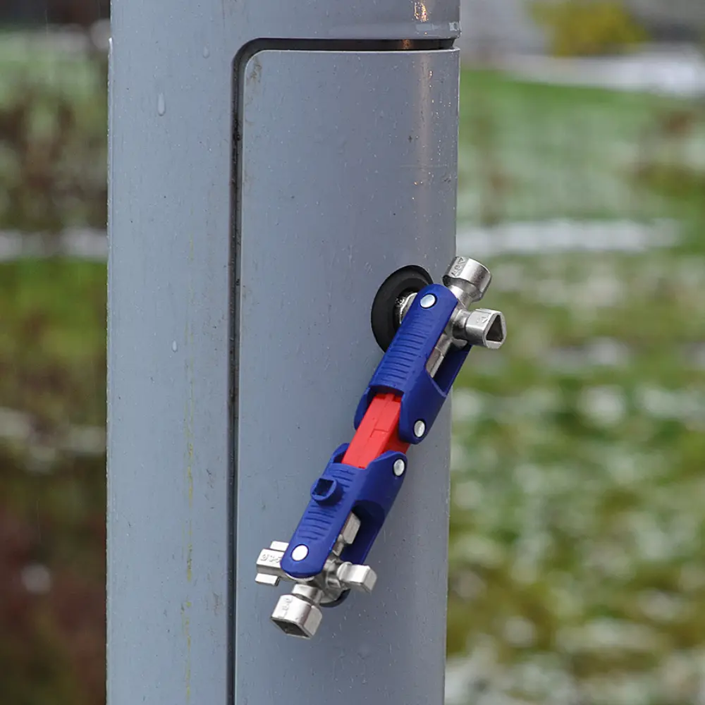 KNIPEX Universalschlüssel JointKey Quadro für gängige Absperrsysteme 63 mm
