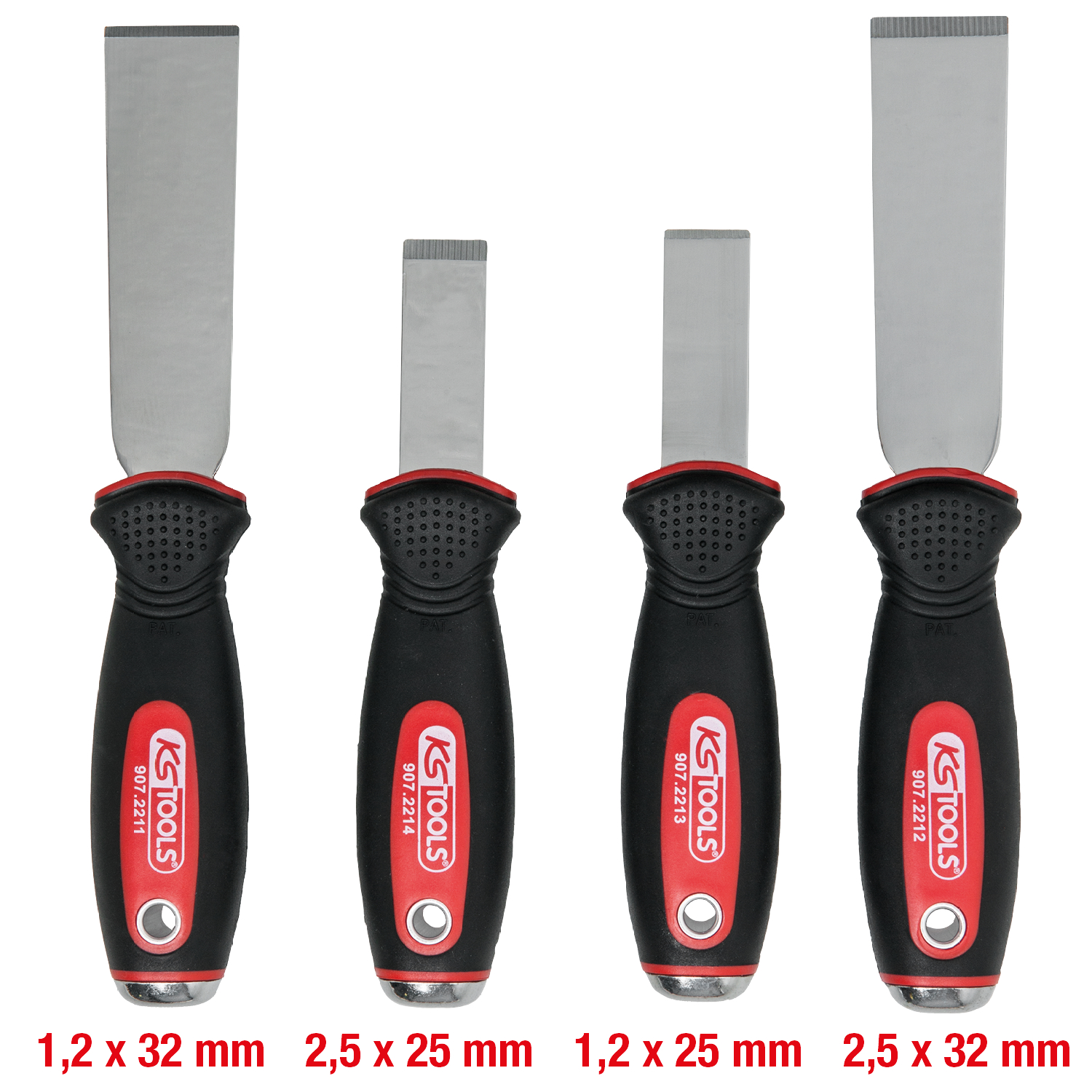 KS Tools EDELSTAHL Schabmeißel-Satz, 4-tlg