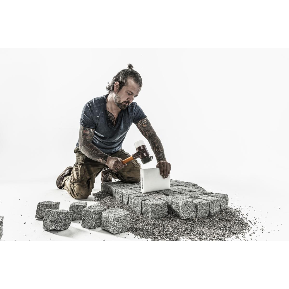 HALDER SIMPLEX - Schonhammer mit TE-Gehäuse und Holzstiel, Gummikomposition mit Standfuss