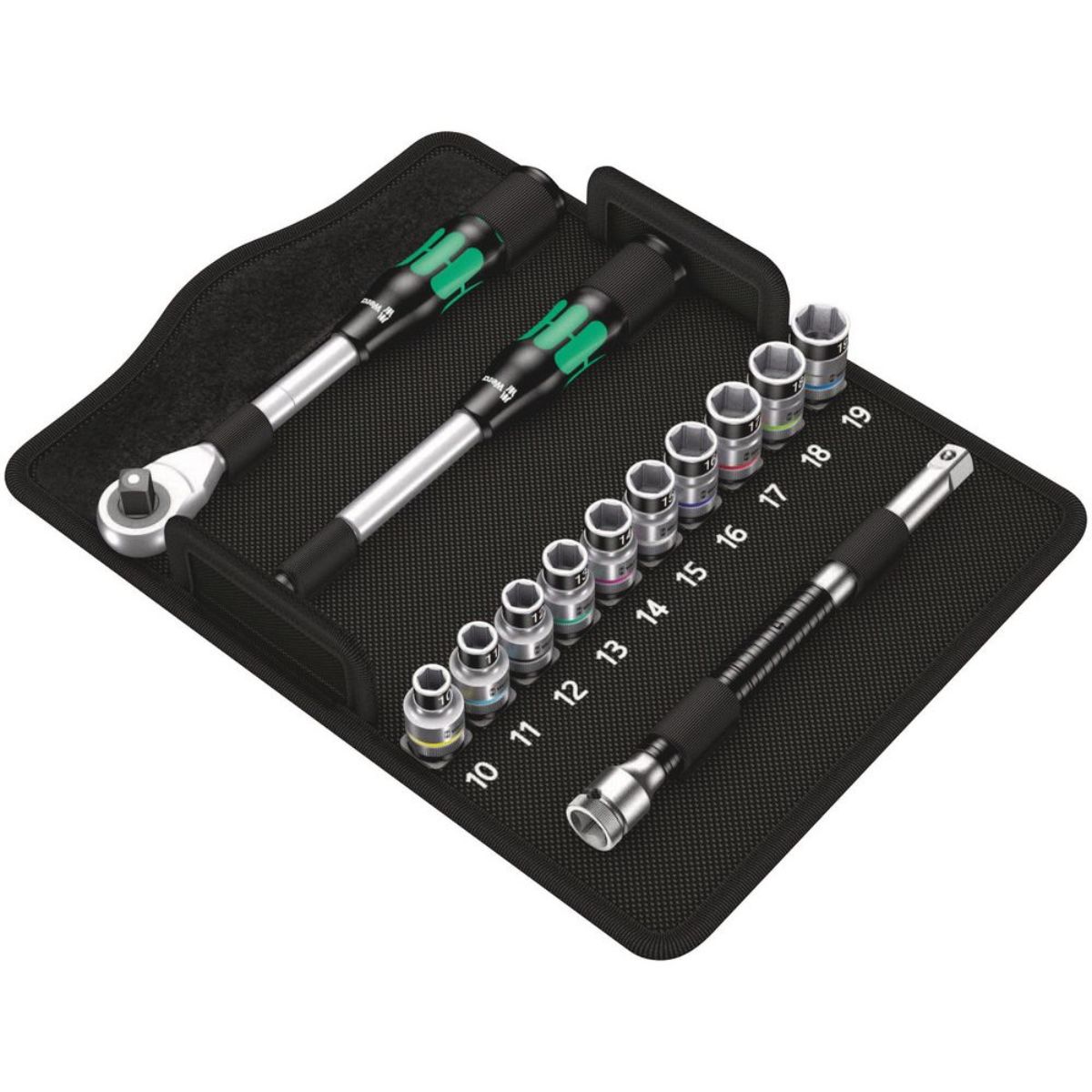 Wera 8006 SC 1 Zyklop Hybrid-Knarrensatz, 1/2"-Antrieb, metrisch, 13-teilig