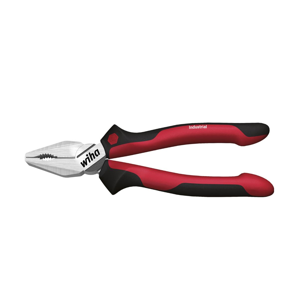 Wiha Kombizange Industrial mit DynamicJoint und OptiGrip mit extra langer Schneide