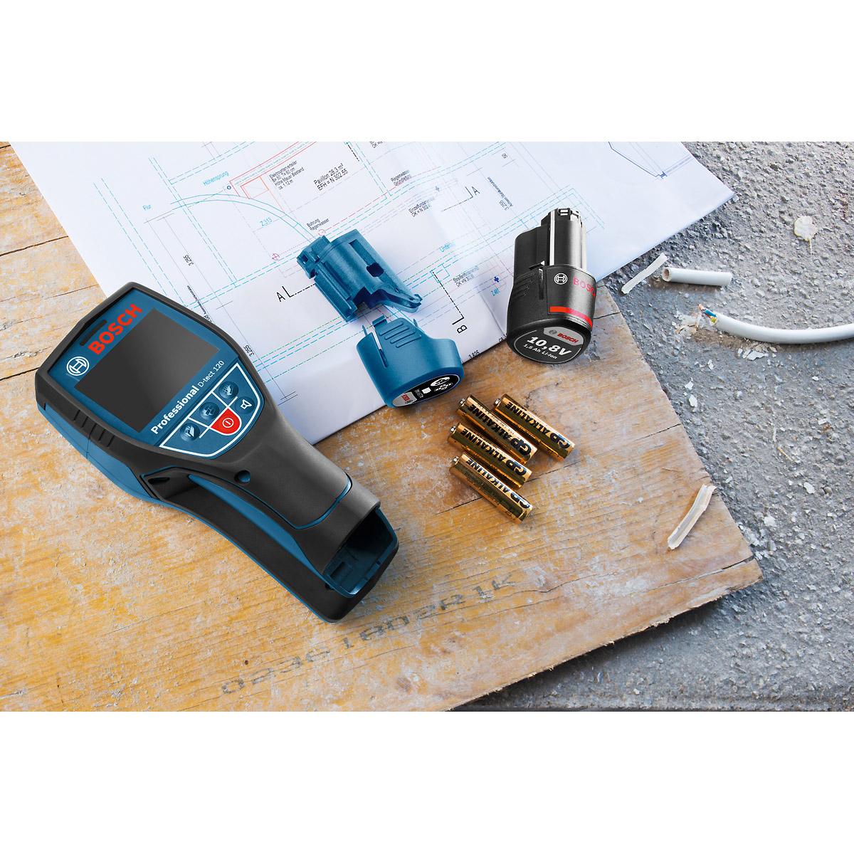 Bosch Ortungsgerät Wallscanner D-tect 120, mit 1 x 1.5 Ah Li-Ion Akku, L-BOXX