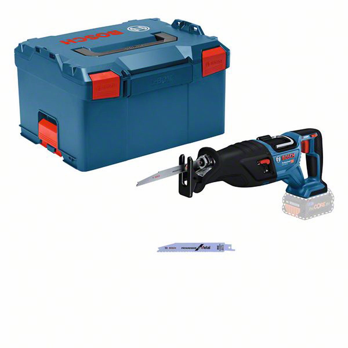 Bosch Akku-Säbelsäge BITURBO GSA 18V-28 in L-BOXX 238 mit Säbelsägeblatt