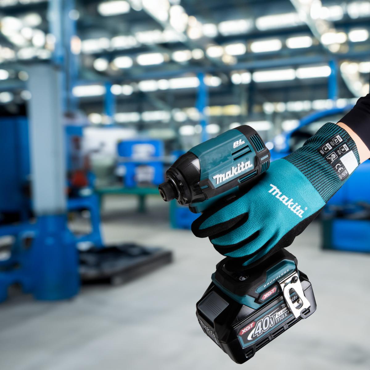 Makita Arbeitshandschuhe - Nitril - Touchscreenfähig - Öl-, Flüssigkeitsbeständig