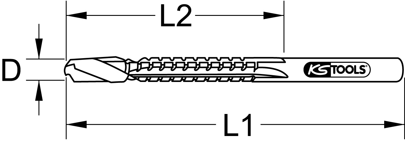 KS Tools HSS Fräsbohrer