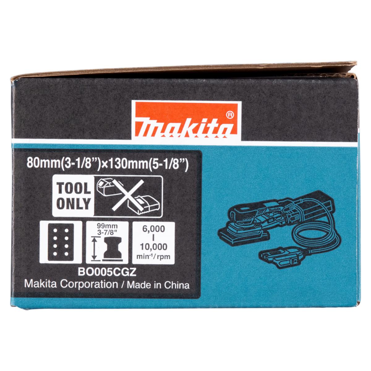 Makita Akku-Schwingschleifer XGT - Connector - 80x130 mm - 3,0 mm Hub - 1,6 m Kabel - BO005CGZ
