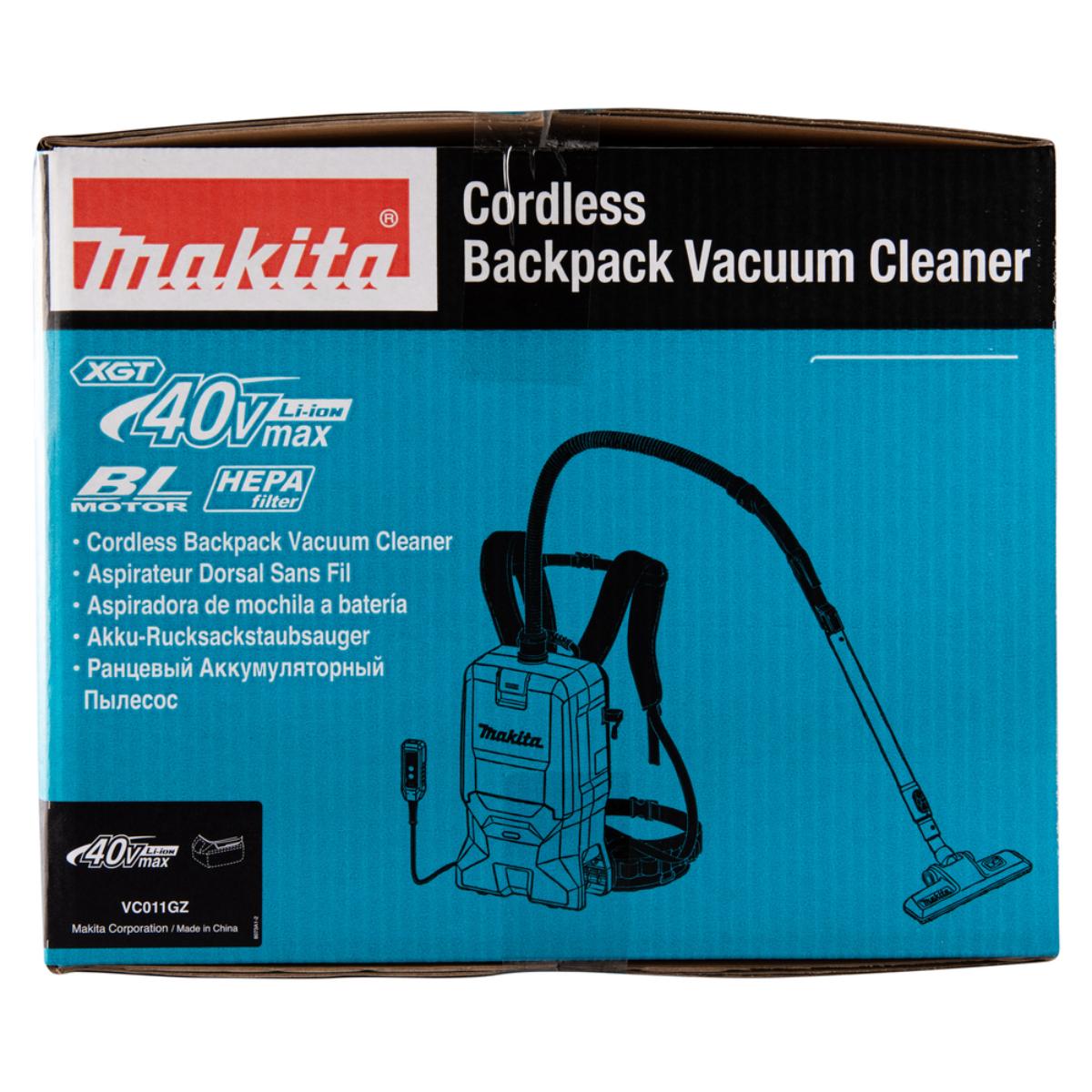 Makita Akku-Rucksackstaubsauger XGT 40V max. - 200 mbar - 6,0 l - VC011GZ