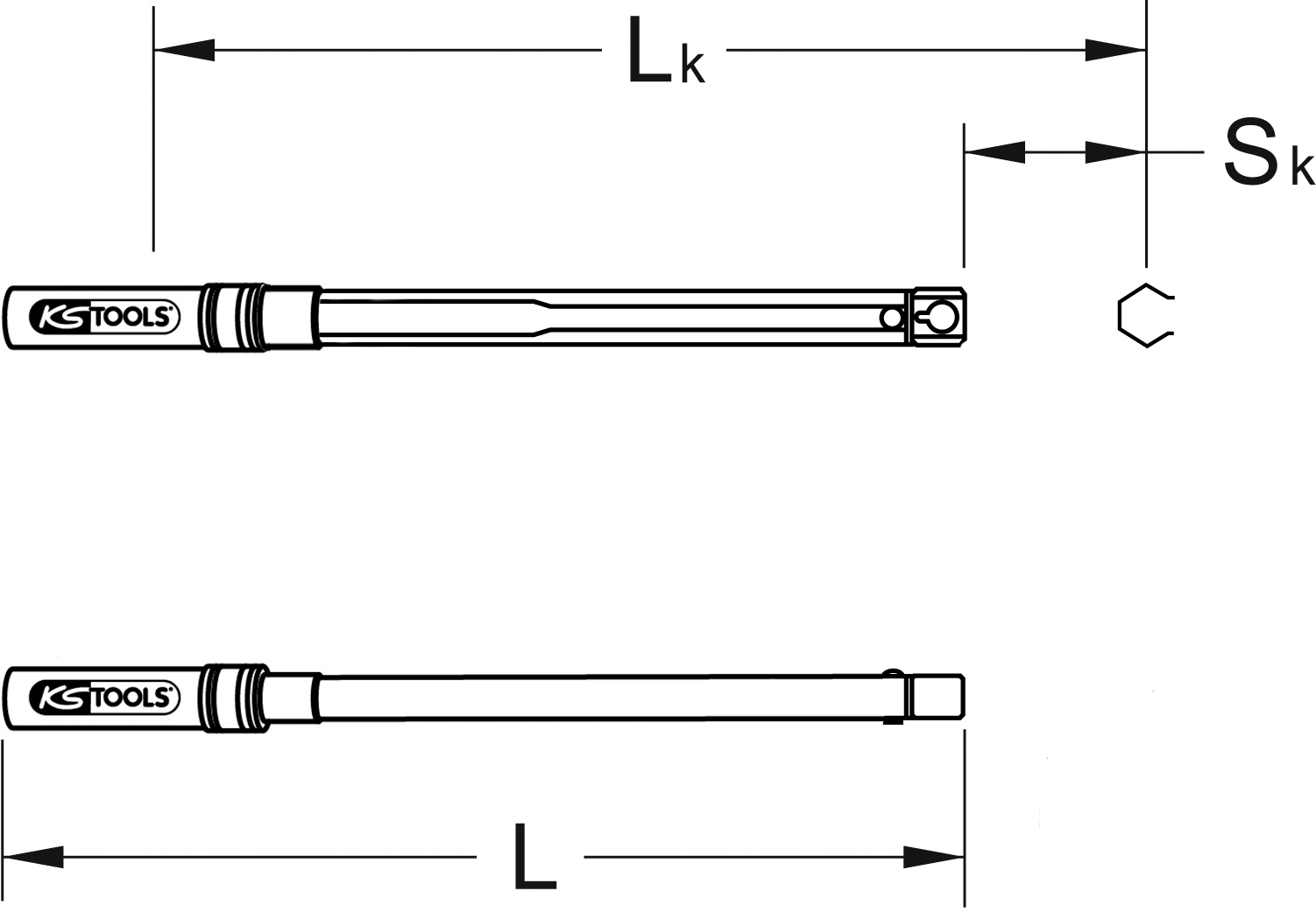 KS Tools Industrie Einsteck-Drehmomentschlüssel