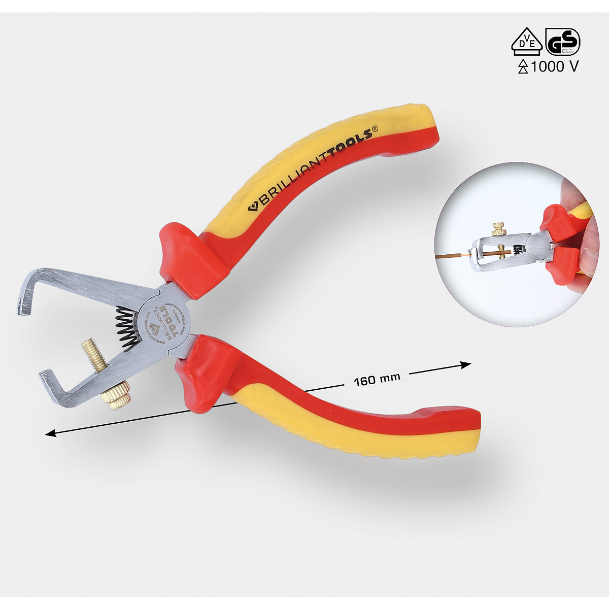 Brilliant Tools VDE Abisolierzange, 160 mm
