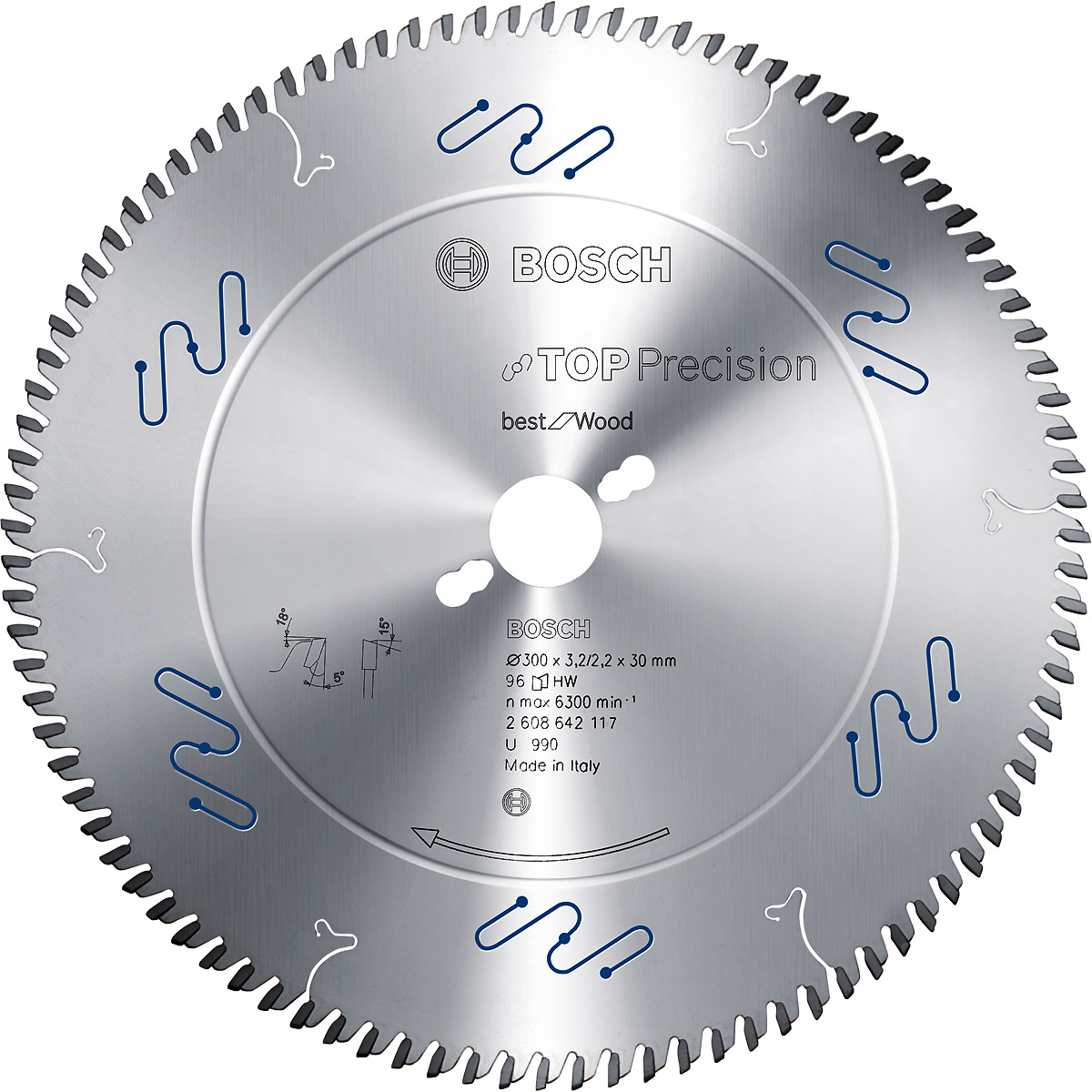 Bosch Kreissägeblatt Top Precision Best for Wood, 500 x 30 x 4,4mm, 60 Zähne