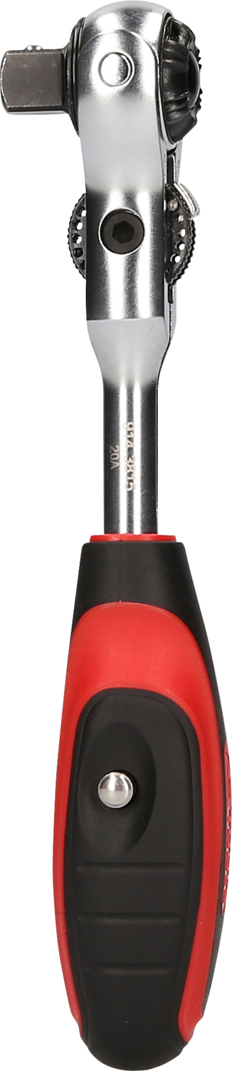 KS Tools 3/8" MODIFIX Mini-T-Griff-Schwenkkopf-Knarre, 72 Zahn, 0°+90°