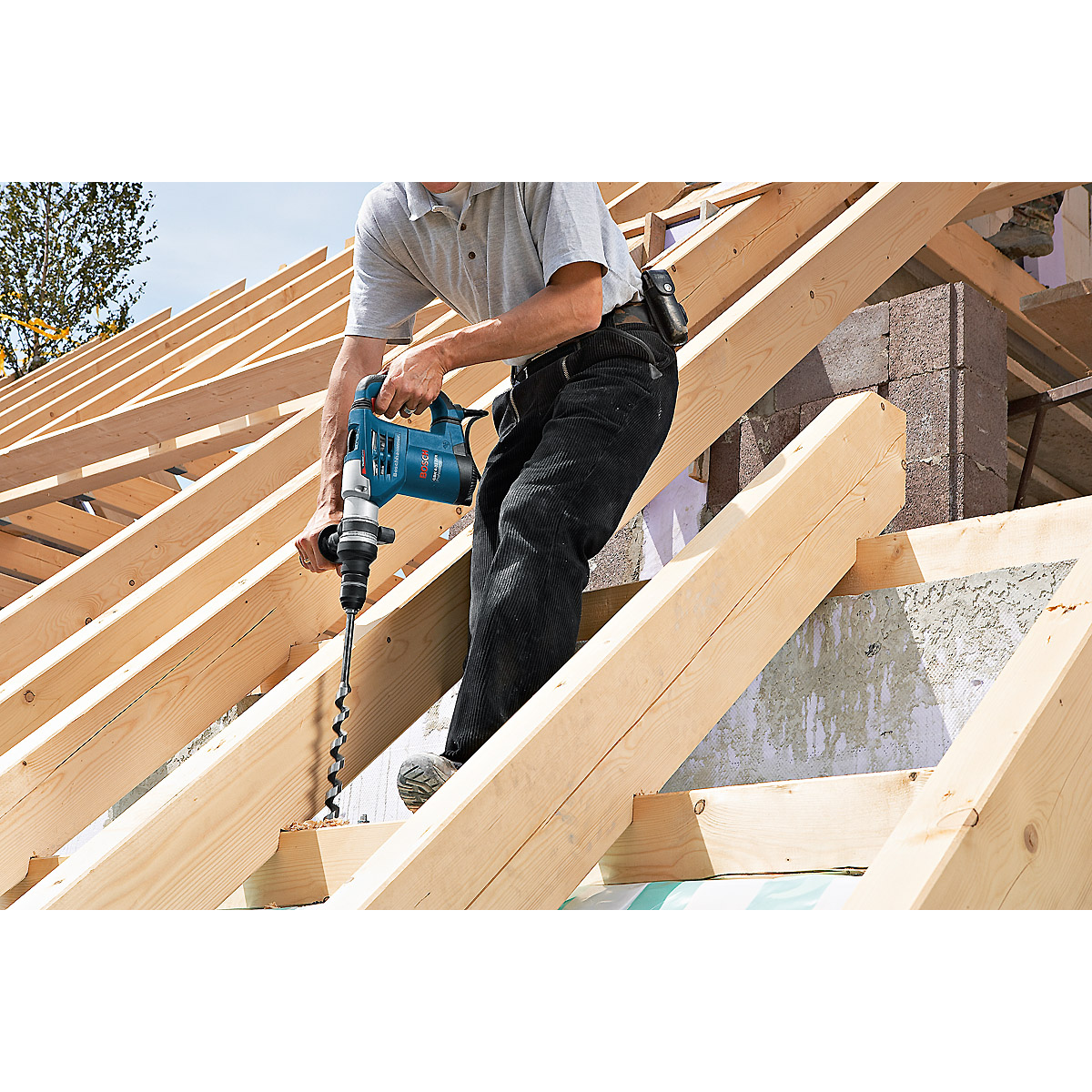 Bosch Bohrhammer mit SDS plus GBH 4-32 DFR, Handwerkkoffer, Schnellspannbohrfutter