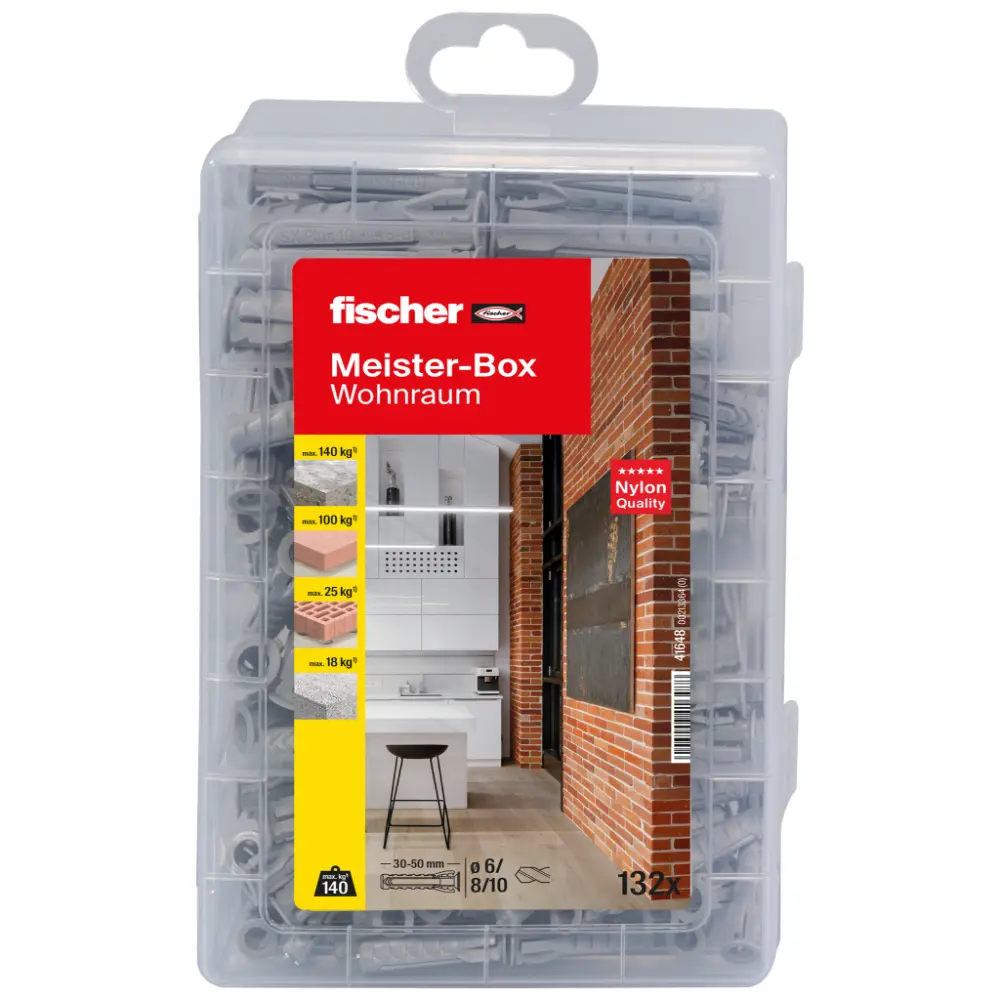 Fischer Dübelsortiment Meister-Box Wohnraum (132 Teile)