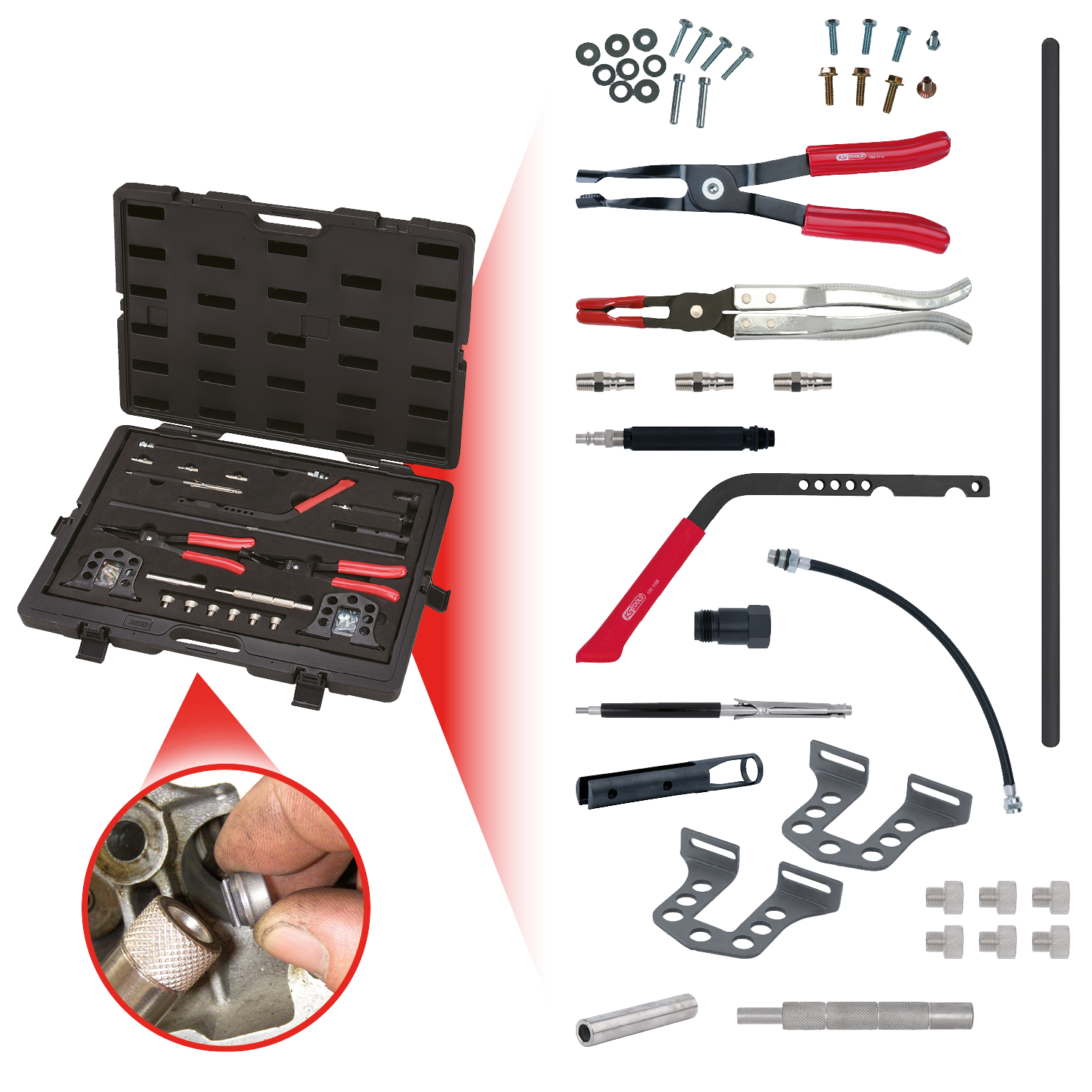 KS Tools Ventil Montage und Demontage Werkzeug-Satz, 44-tlg