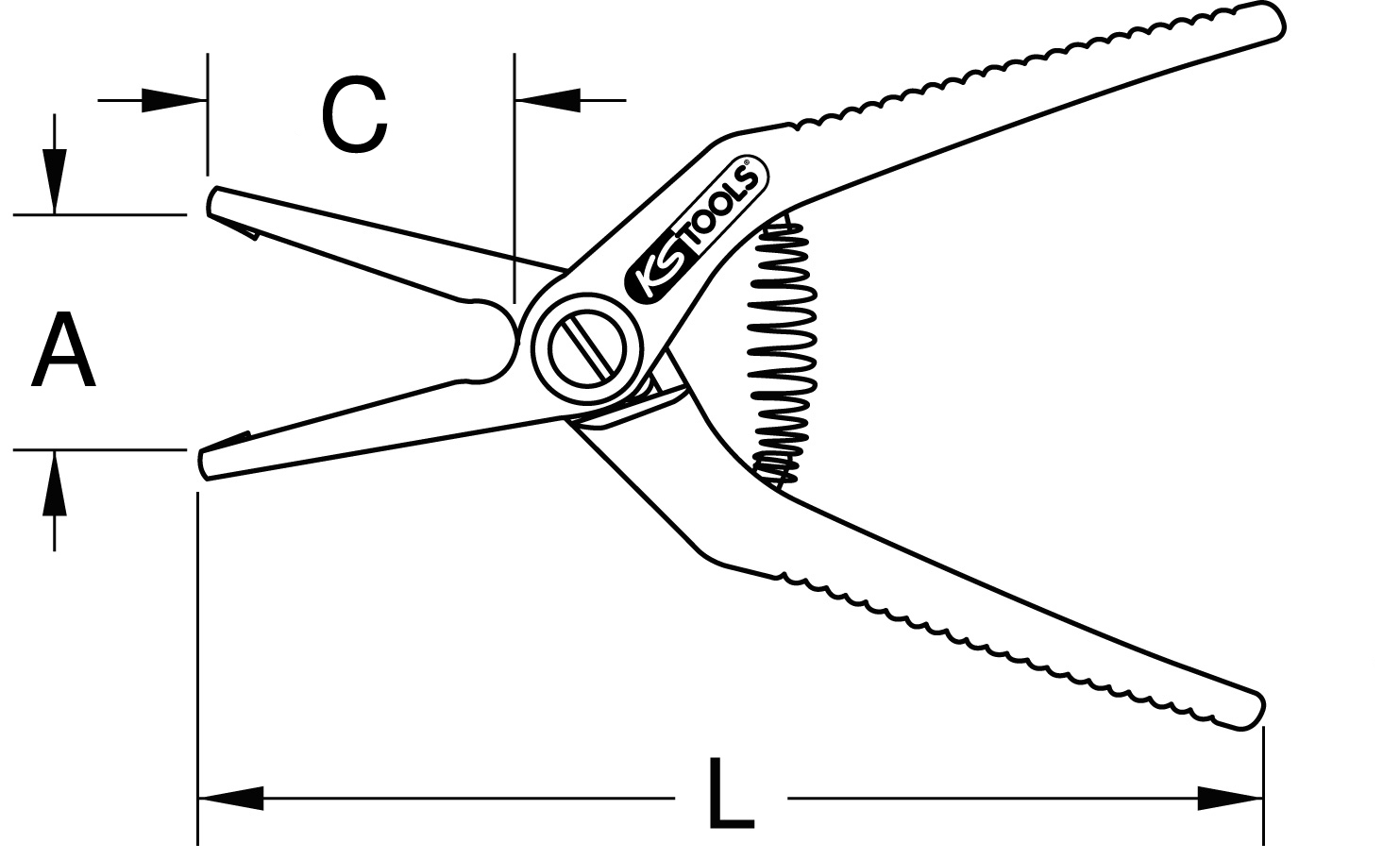 KS Tools Glühbirnen-Zange, 160mm