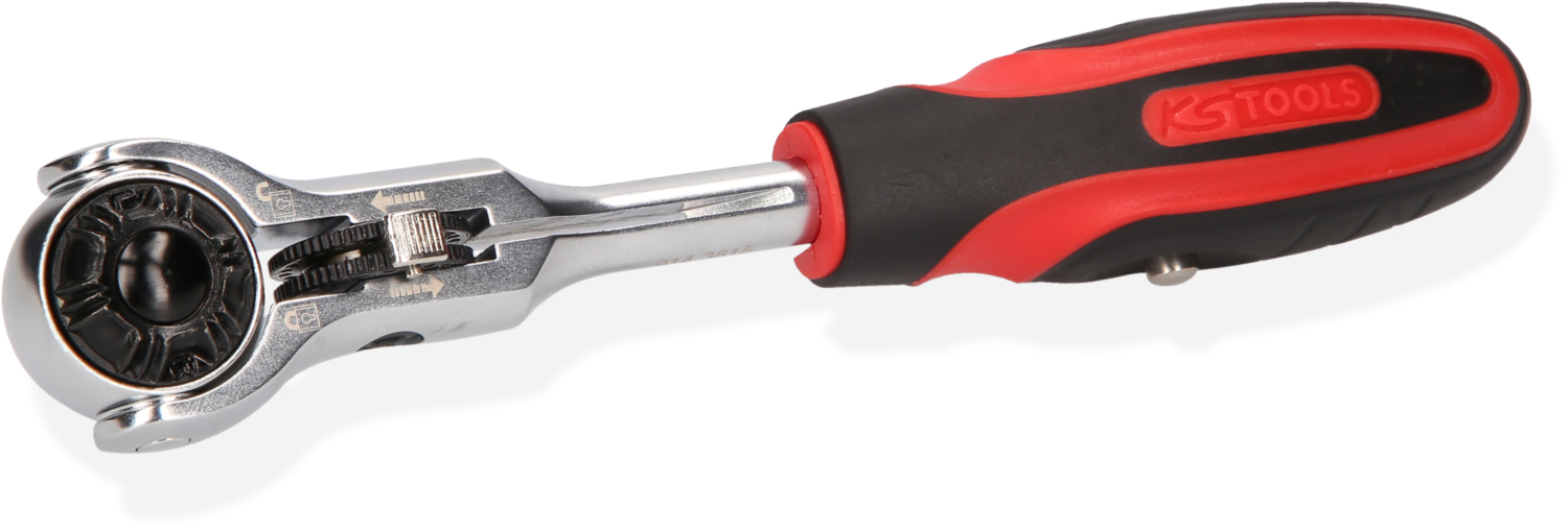 KS Tools 1/4" MODIFIX Mini-T-Griff-Schwenkkopf-Knarre, 72 Zahn