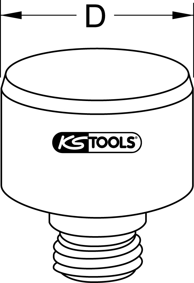 KS Tools Polyamid Eintreiber-Aufsatz-Satz, 2-tlg, Ø 10mm