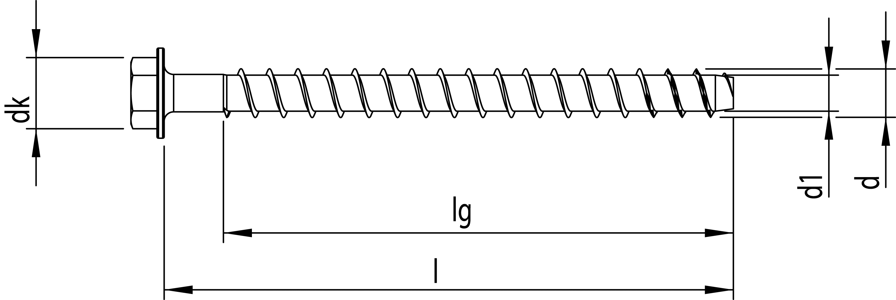 HECO MULTI-MONTI SS 14,0mm Sechskantkopf mit Scheibe, A2K, 25-Stück