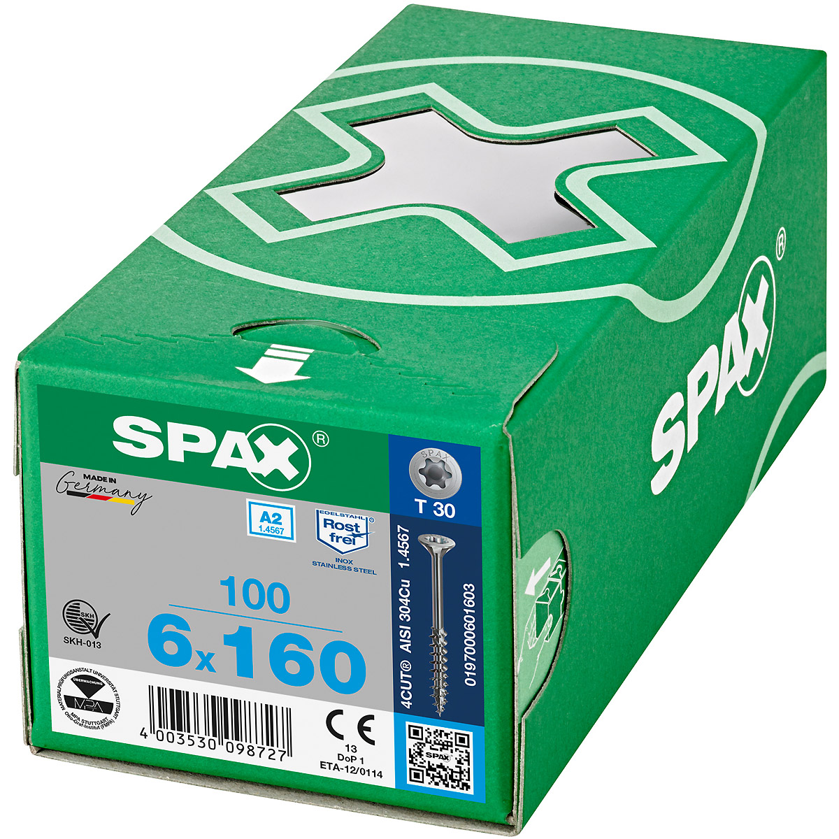 SPAX A2 Senkmultikopf T-Star Plus T30 Teilgewinde 4Cut, 100 Stück