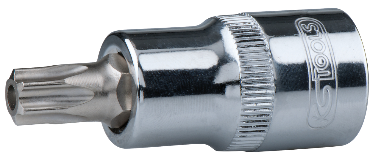 KS Tools 1/2" CHROMEplus Bit-Stecknuss Torx mit Stirnlochbohrung