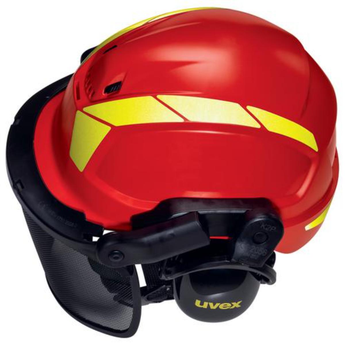 uvex pheos forestry Schutzhelm inkl. Waldarbeiter-Set - pheos B-S-WR, pheos Waldarbeitervisier u. ph