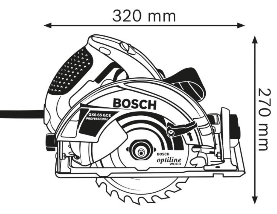 Bosch Handkreissäge GKS 65 GCE, im Karton