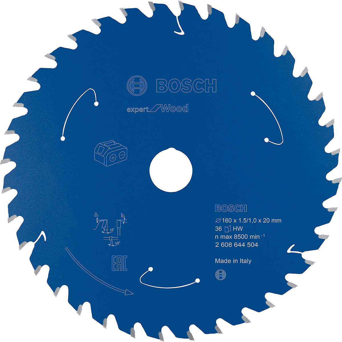 Bosch Akku-Kreissägeblatt Expert for Wood ø 160 mm