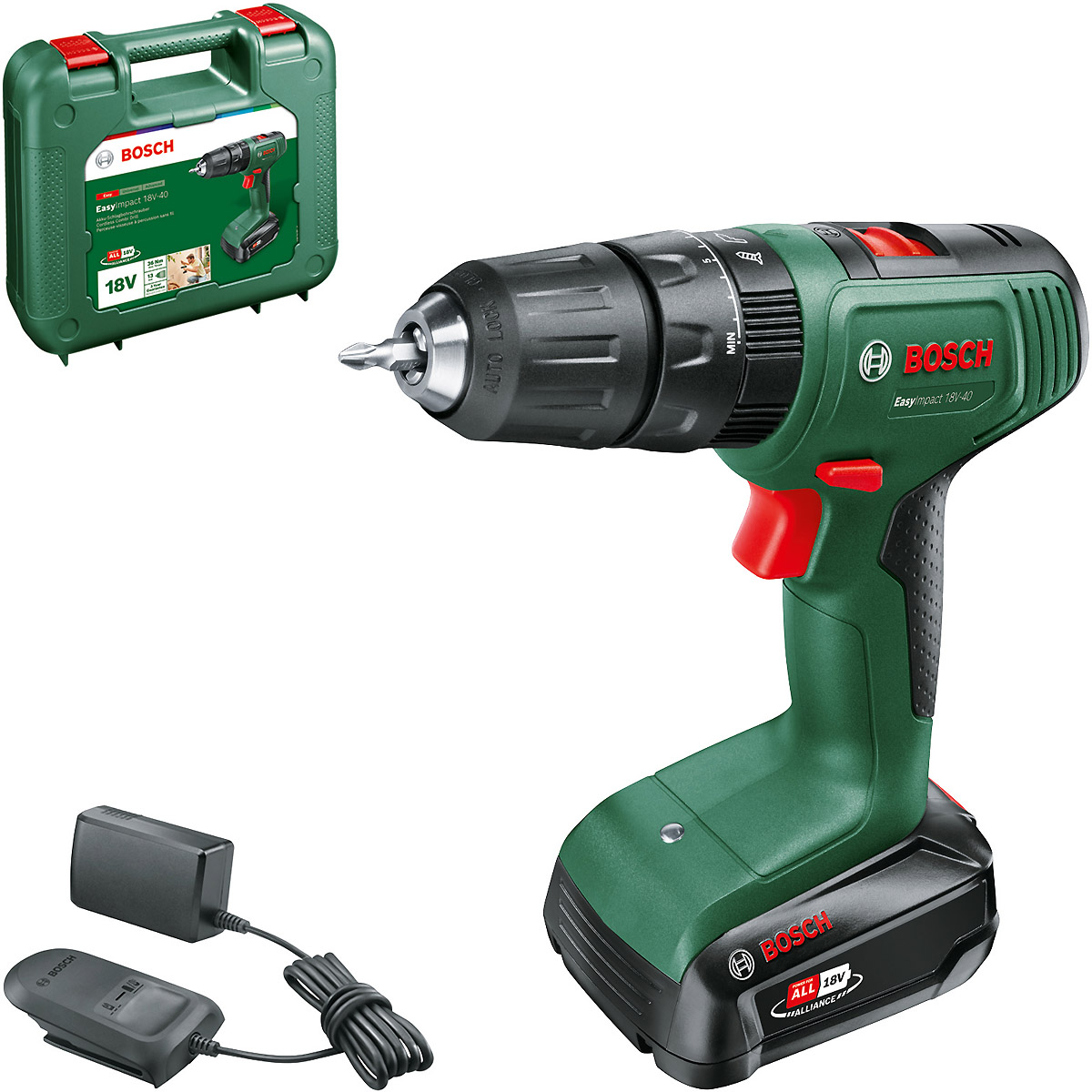 Bosch EasyImpact 18V-40 Akku-Schlagbohrschrauber mit Koffer