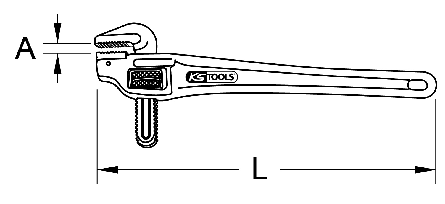 KS Tools Aluminium-Einhand-Rohrzange