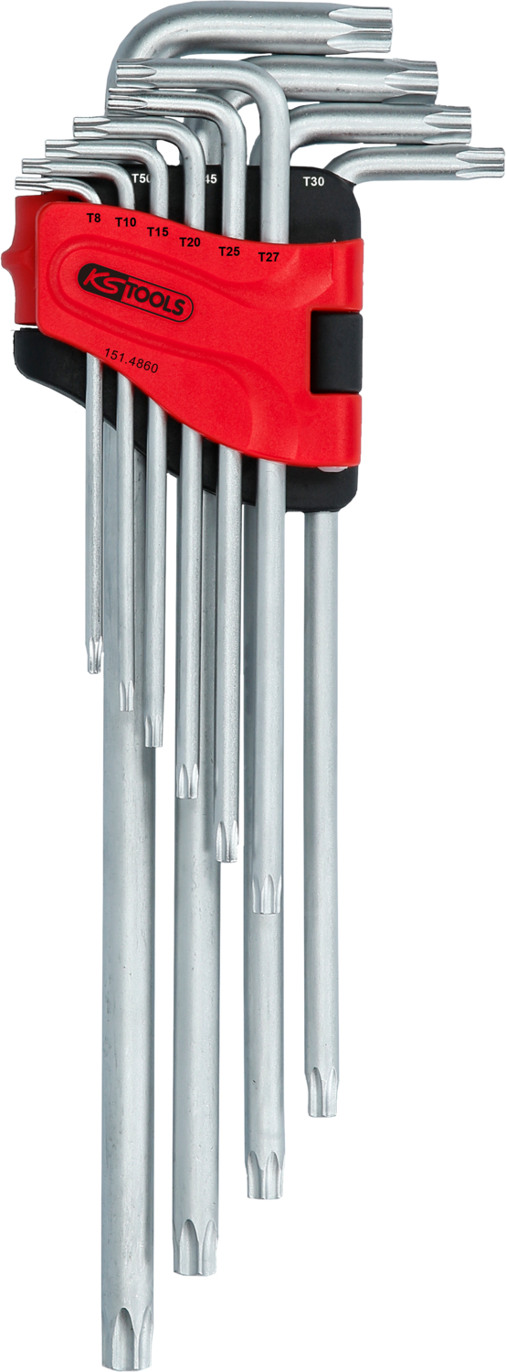 KS Tools Torx-Winkelstiftschlüssel-Satz, extra lang, 10-tlg