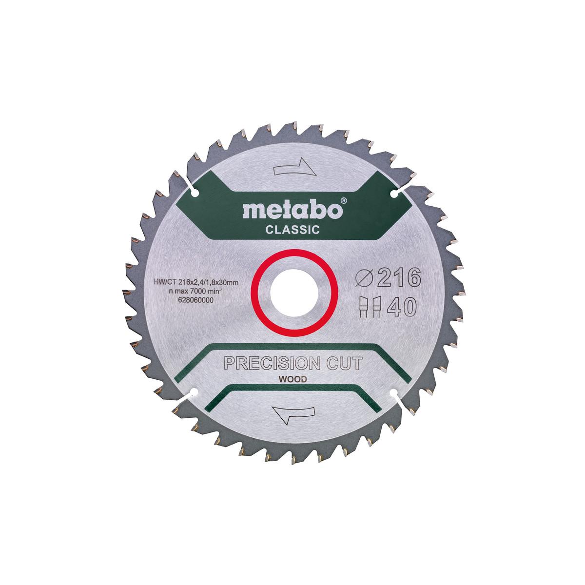 Metabo Sägeblatt precision cut wood - classic WZ 5°neg / - Karton