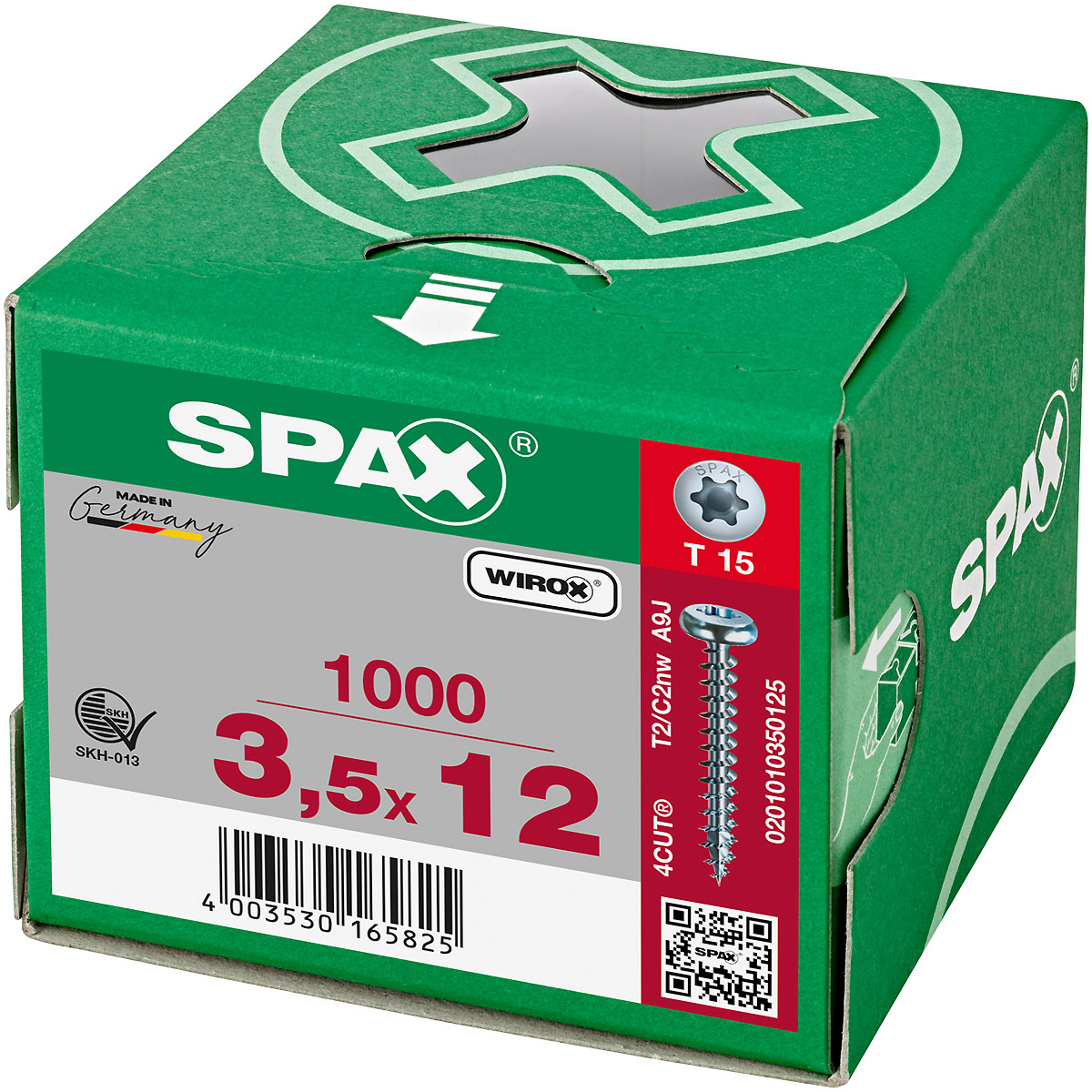 SPAX Halbrundkopf T-Star Plus T15 Vollgewinde WIROX, 1000 Stück