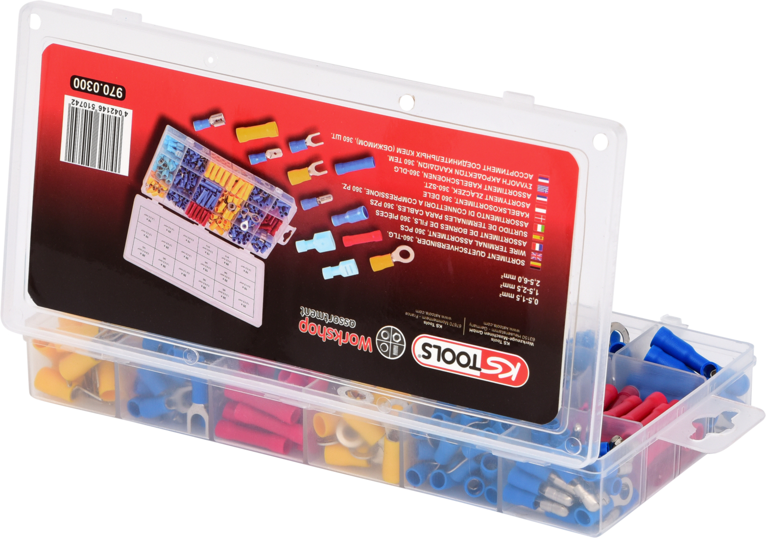 KS Tools Sortiment Quetschverbinder, 360-tlg