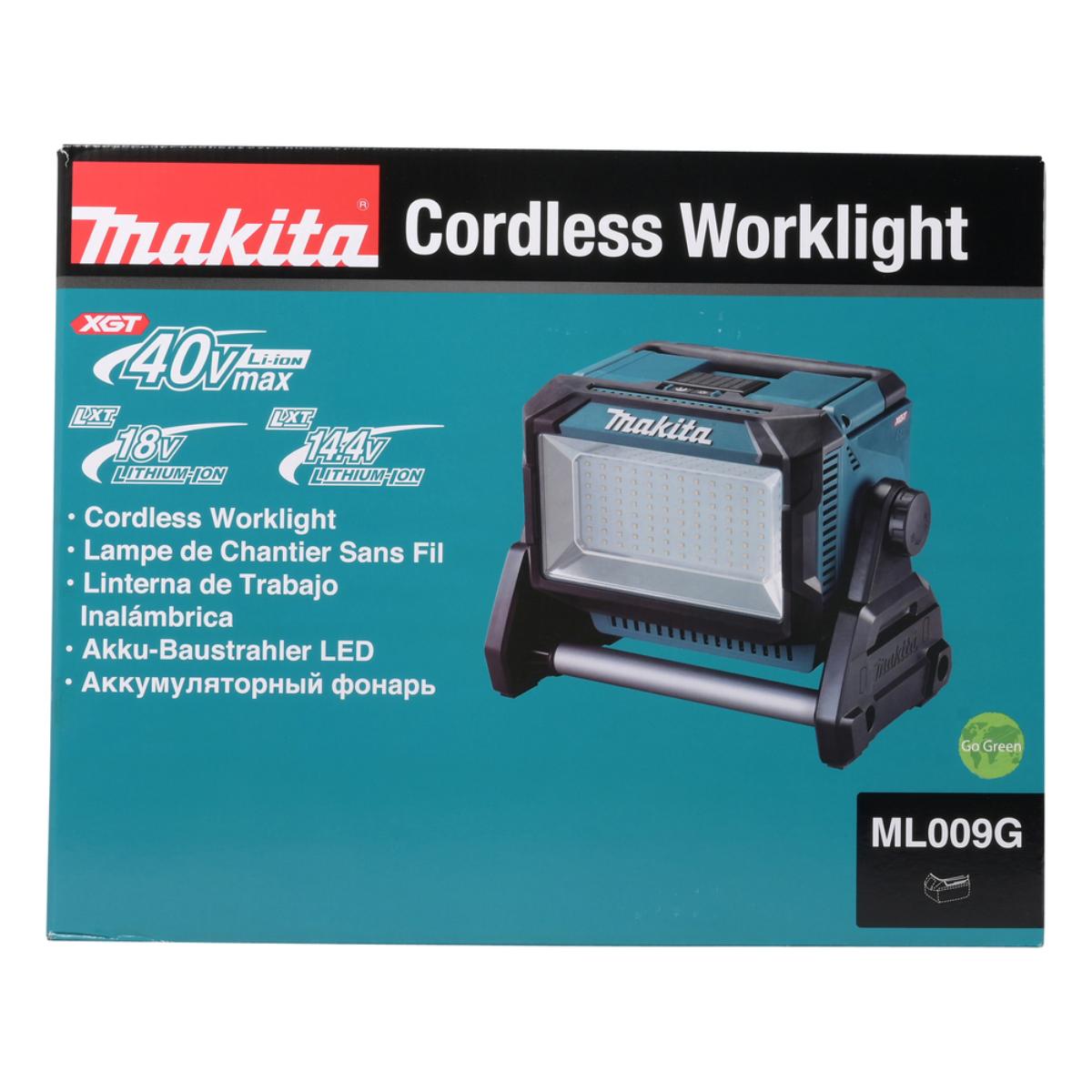 Makita LED-Akku-Baustrahler 18V/40V max. - 4.300 lx - 10.000 lm - ML009G