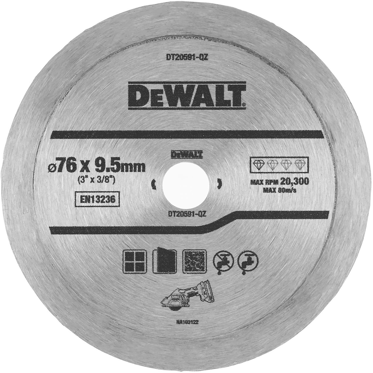 DEWALT Diamanttrennscheibe für DCS438 Fliesen