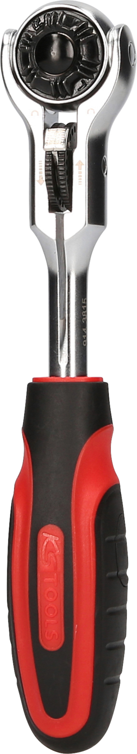 KS Tools 3/8" MODIFIX Mini-T-Griff-Schwenkkopf-Knarre, 72 Zahn, 0°+90°
