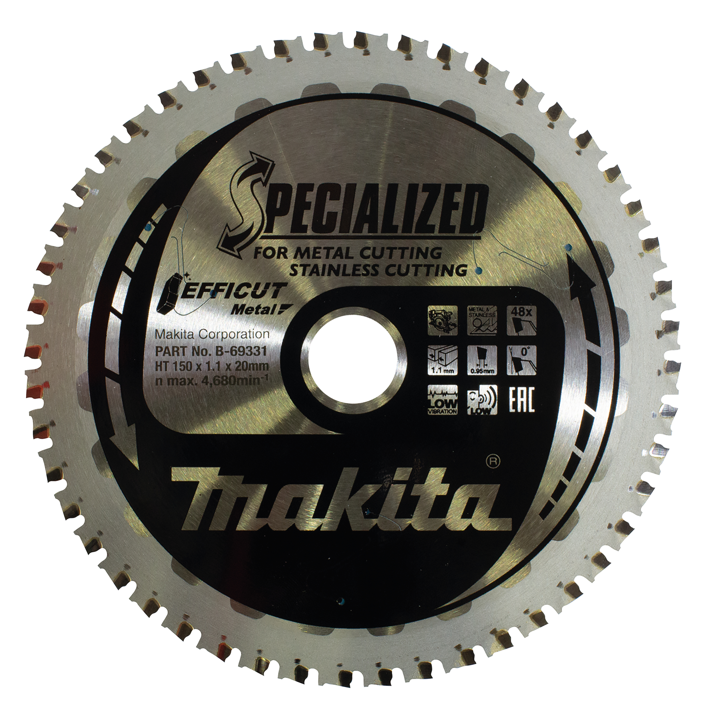 Makita Sägeblatt 150x1,1x20, 48Z EFFICUT, Metall, Alu - B-69331