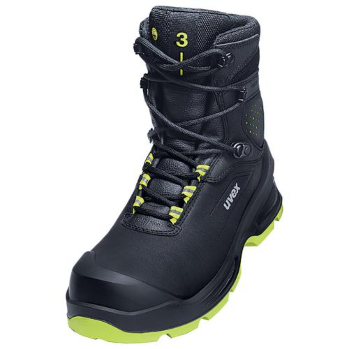 uvex 3 Sicherheitsschuh Stiefel S3, schwarz/gelb