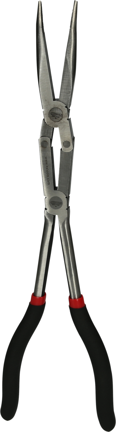 KS Tools Doppelgelenk-Flachrundzange, 45° gebogen, XL