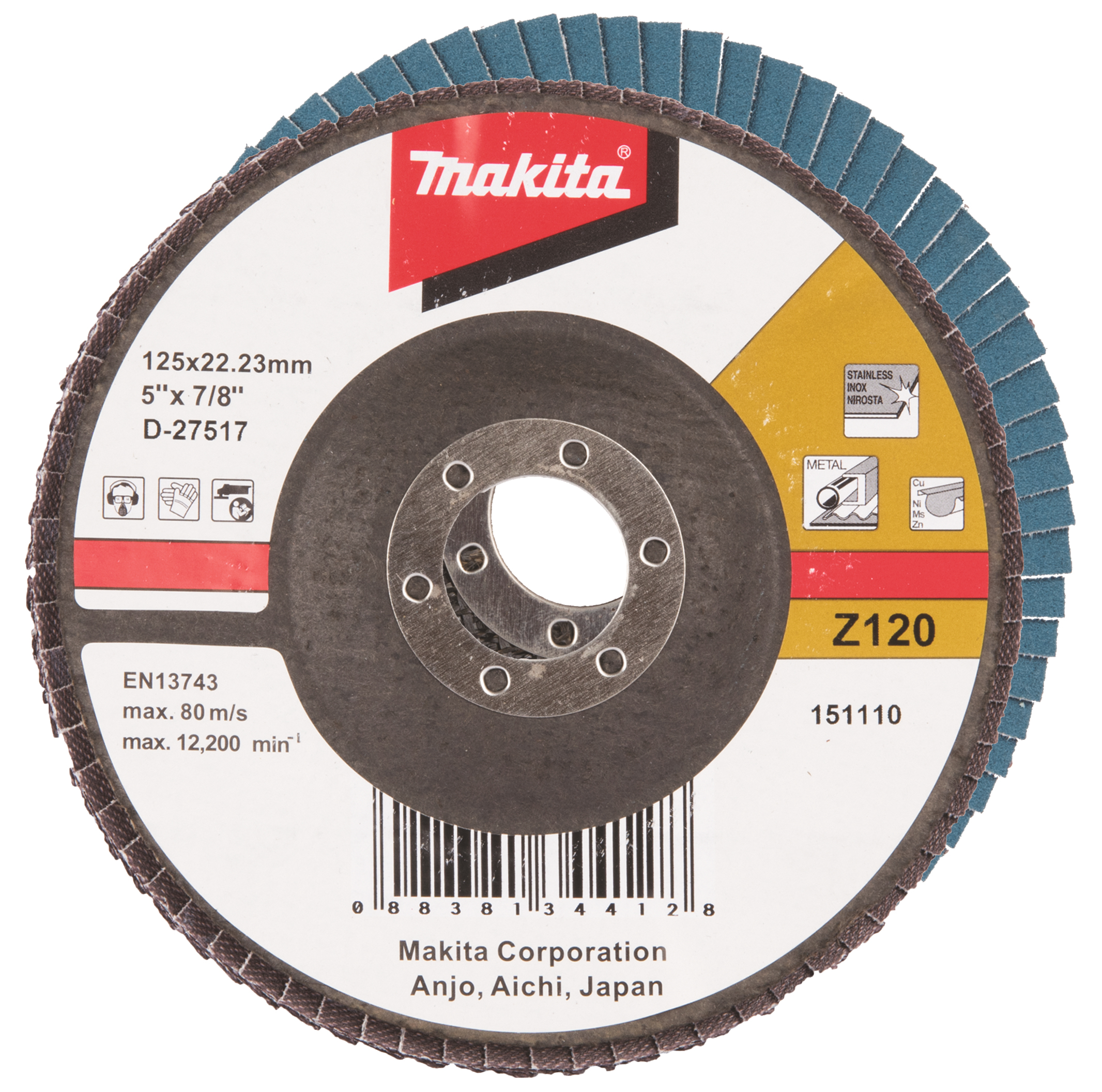 Makita Fächerschleifscheibe 125mm Z120 - D-27517
