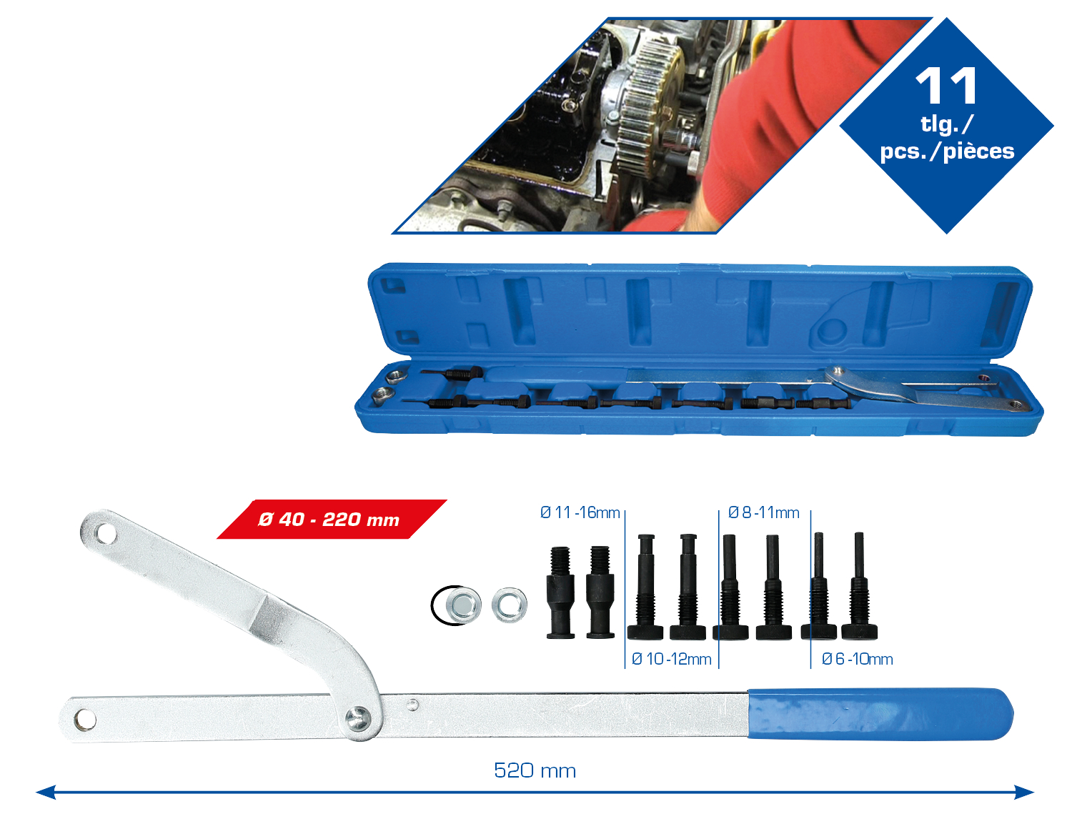 Brilliant Tools Universal-Gegenhalter-Satz, 11-tlg - BT595750